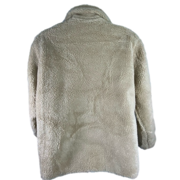 Chic Soul Tan & Cream Faux Fur Sherpa Teddy Bear Jacket Size 3XL NWOT SKU0620 - Picture 7 of 9